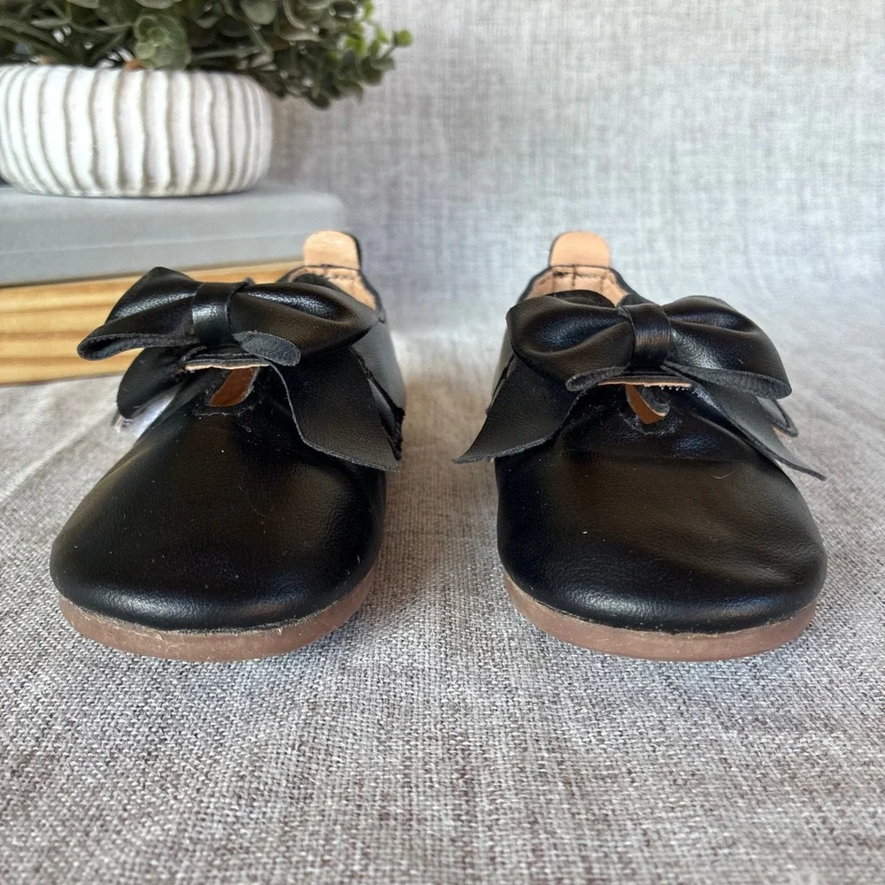Mary Jane Flats Black 26 Toddler Bow Strap Dress Shoes